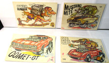 1970's DUNRUSS, ODD RODS CARDS STICKERS LOT #7 of (4) VINTAGE # 40-#121-#103-#65 picture