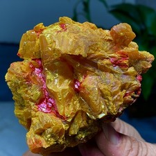 324G  Natural Rare Yellow orpi m ent with Realgar mineral Crystal specimen picture