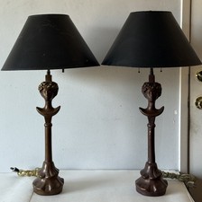 DIEGO GIACOMETTI STYLE TETA DE FEMME MODERN ART SCULPTURE LAMPS VINTAGE SIRMOS picture