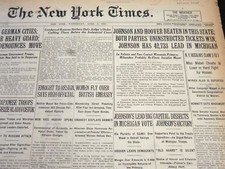 1920 APRIL 7 NEW YORK TIMES - JOHNSON & HOOVER BEATEN IN THIS STATE - NT 5872 picture