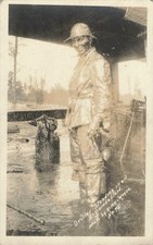 1920s El Dorado Arkansas Oil Driller Covered in Oil RPPC Photo Postcard picture