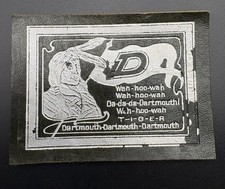 c1910 L40 Large Dartmouth College Tobacco Leather College Yell 3.5x2.5 picture
