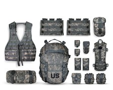 DAMAGED US Army Rifleman Set System ACU UCP Camo Assault Pack Pouches Vest picture