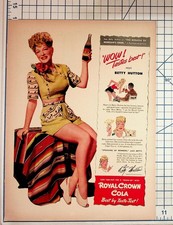 1943 Royal Crown Cola Ad Betty Hutton