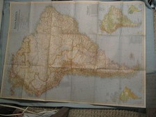 VINTAGE LARGE SOUTH AMERICA WALL MAP National Geographic October 1942 picture