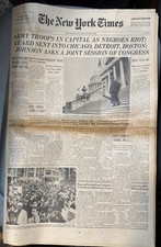 New York Times April 6 1968 MLK Jr ASSASSINATION AFTERMATH.  TROOPS in DC picture