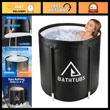 Portable Foldable Bathtub, Collapsible Adult Bath Tub for Hot SPA and Ice Bath, picture