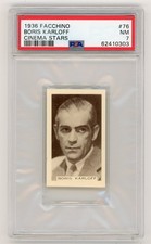 1936 Facchino Boris Karloff Cinema Stars #76 Near Mint PSA 7 NM picture