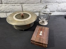 VINTAGE JUNK DRAWER TREASURE LOT MCM Serving Dish  Art Deco Soap Wood Box READ picture