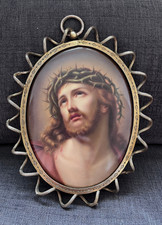 KPM Berlin. 19th Century Christ Crowned Painted Porcelain Plaque picture