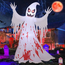 Halloween Inflatable Giant Ghost 8.2 Ft Built in LED Lights Indoor Outdoor Decor picture