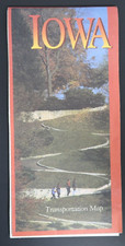 Iowa Transportation Map Vintage Travel Map Fold Out picture