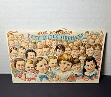 Jos. Michl Fifty Little Orphans “Little Orphan” Cigar Label Card Decatur IL picture