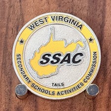 West Virginia SSAC Mason Dixon Football Officials Challenge Coin W#20 picture