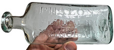 Antique 1853 PHALON'S Chemical Hair Invigorator Pontil Bottle Broadway New York picture