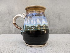 OOAK Extra Large Gorgeous Handcrafted Initialed Ceramic Coffee Tea Mug Cup 23 Oz picture