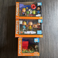 NIB Vtg Complete Figure Set Great Pumpkin Charlie Brown Lot of 3 Boxes Snoopy picture
