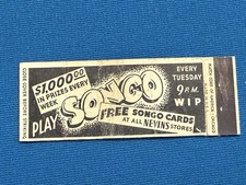 Sonco Greeting Cards Nevins Drug Advertising VTG Matchbook Cover Lt#1665 picture