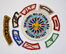 San Gabriel Valley Mission District 9 Piece Set Boy Scouts of America BSA Patch picture