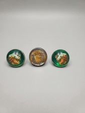Vintage Lot 3 Glass Horse Bridle Rosettes Equestrian Portrait picture