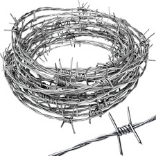 Real Barbed Wire 25Ft 18 Gauge - Great for Crafts Fences and Critter Deterrent picture