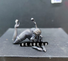 1.9“Black Solid Copper Cute Maiden Sexy Female Pose Car Ornament picture