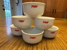 Set of 6 Vintage 1960’s TWA Trans World Airlines Ramekin Dish 44-1752 ABCO I’ntl picture