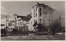 RPPC Florence Hotel Fire Missoula Montana 1936 Real Photo Disaster McKay Photo picture