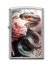 Zippo 1389, Mazzi Snake Design, Street Chrome Finish Lighter, NEW picture