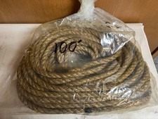 U.S. G.I. Manila Hemp Rope, 100ft. 9/16th Thickness. Unused. picture
