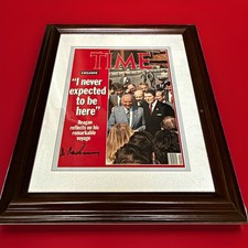 Mikhail Gorbachev Signed Time Magazine Cover Framed 1988 Reagan Moscow COA picture