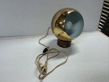 VTG Mid Century Modern Gold Eyeball Table Lamp - WORKS- Orb Ball Magnetic Base picture
