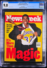 9.0 - CGC Newsweek Feb 12 1996 Magic Johnson “It’s More Than Magic” newstand picture