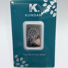 Kundan 10g 999.9 Fine Silver Kalpataru Tree Bar picture