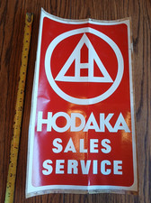 Vintage 1970s Hodaka Motorcycles Decal Sign Dealership Door Window Sticker 20x12 picture