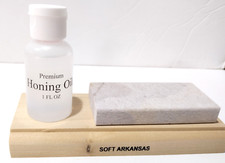 Sharpeners USA Sportsman Arkansas Oil Stone Knife Sharpening Honing Kit picture