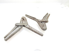 J GREAT PAIR OF HARTFORD CLAMP COMPANY IRON CORNER MITER CLAMPS 15598J picture