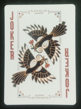 Bird in the Hand Playing Card Black Billed Magpie Joker picture