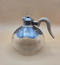 Vintage very rare 1930s/40s Silex PYREX Patent Coffee Pot Scalloped Metal MCM picture