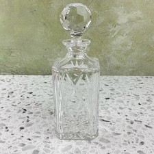 Atlantis Cut Crystal Square Decanter With Faceted Stopper picture