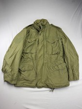 Vintage M65 Field Jacket Medium US Military 70s Army Cold Weather Green Utility picture