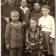c1910s Gera, Germany German Family RPPC Sailor Suit Boy Children Group Portrait picture