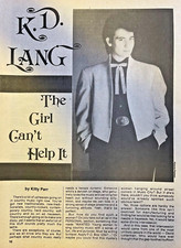 1988 Country Musician K D Lang picture
