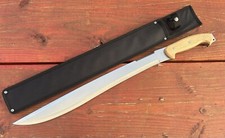 25” Machete Full Tang Ergonomic Nylon Sheath Wood Handle Classic Sharp 19” Blade picture
