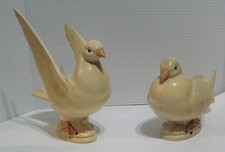 Royal Haeger Pottery 649 650 Ceramic  Mourning Doves Life Size USA picture