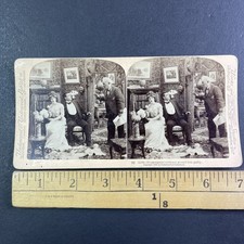 Dramatic Stereoview Underwood & Underwood 1902 Edwardian Curved Mount picture
