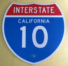 Authentic LA California 10 Freeway Interstate Reflective Aluminum Sign--24