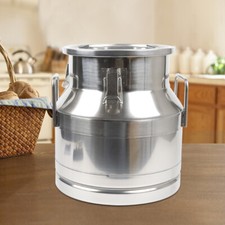 3-Gallon Milk Can Stainless Steel Wine Bucket Barrel Liquid Storage Container picture