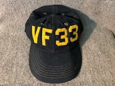 1950’s 1960’s USN Pilot Squadron Wool Baseball Cap / Hat ~ VF-33 Tarsiers picture