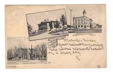 USA - California - Modesto, Bank, High school & Court house 1905 pc picture